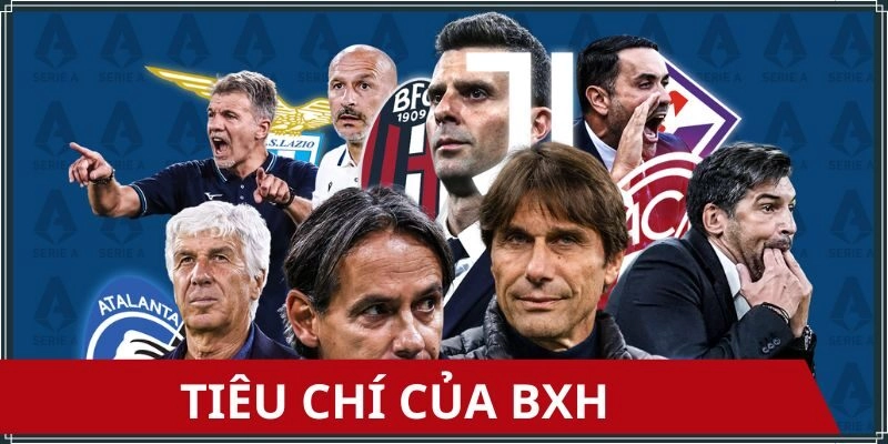 Danh sách tiêu chí xếp hạng tại Serie A